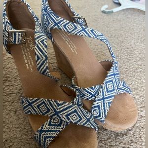 Blue TOMS wedges